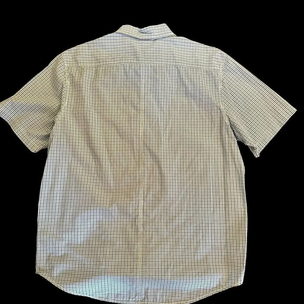 Reunion Men's Plaid Short Sleeve Button Down Shirt XL